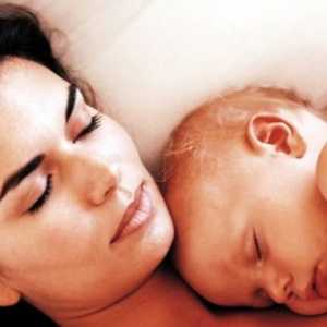 Dojenček in spanje mater
