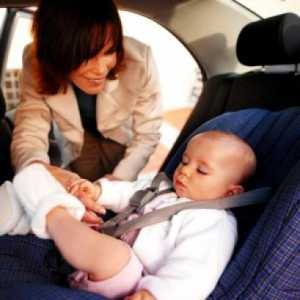 Namestitev otroškega varnostnega avto sedeža v avtu